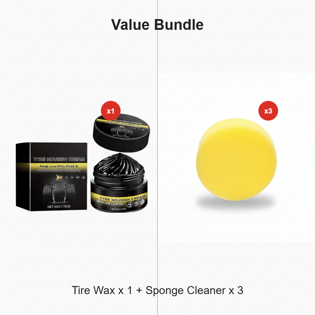 ✨ Tire wax – restores black gloss. blocks UV. repels dirt. Easy & quick!