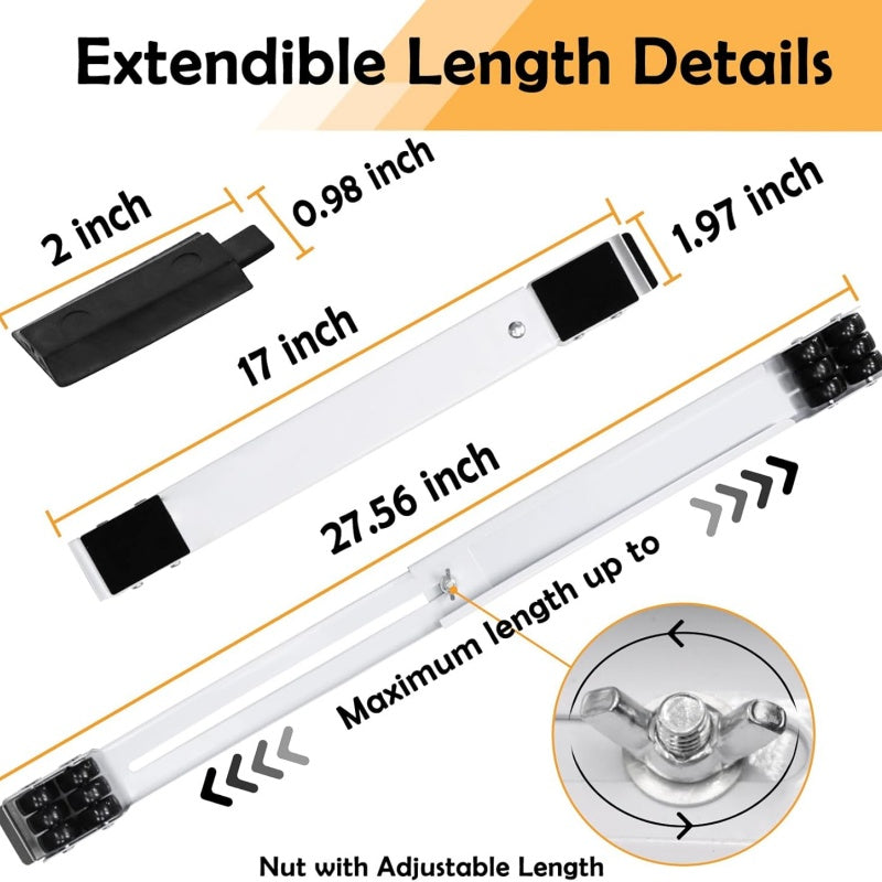 Heavy-Duty Adjustable Appliance Roller Base with Locking Wheels – Supports Up to 660 lbs