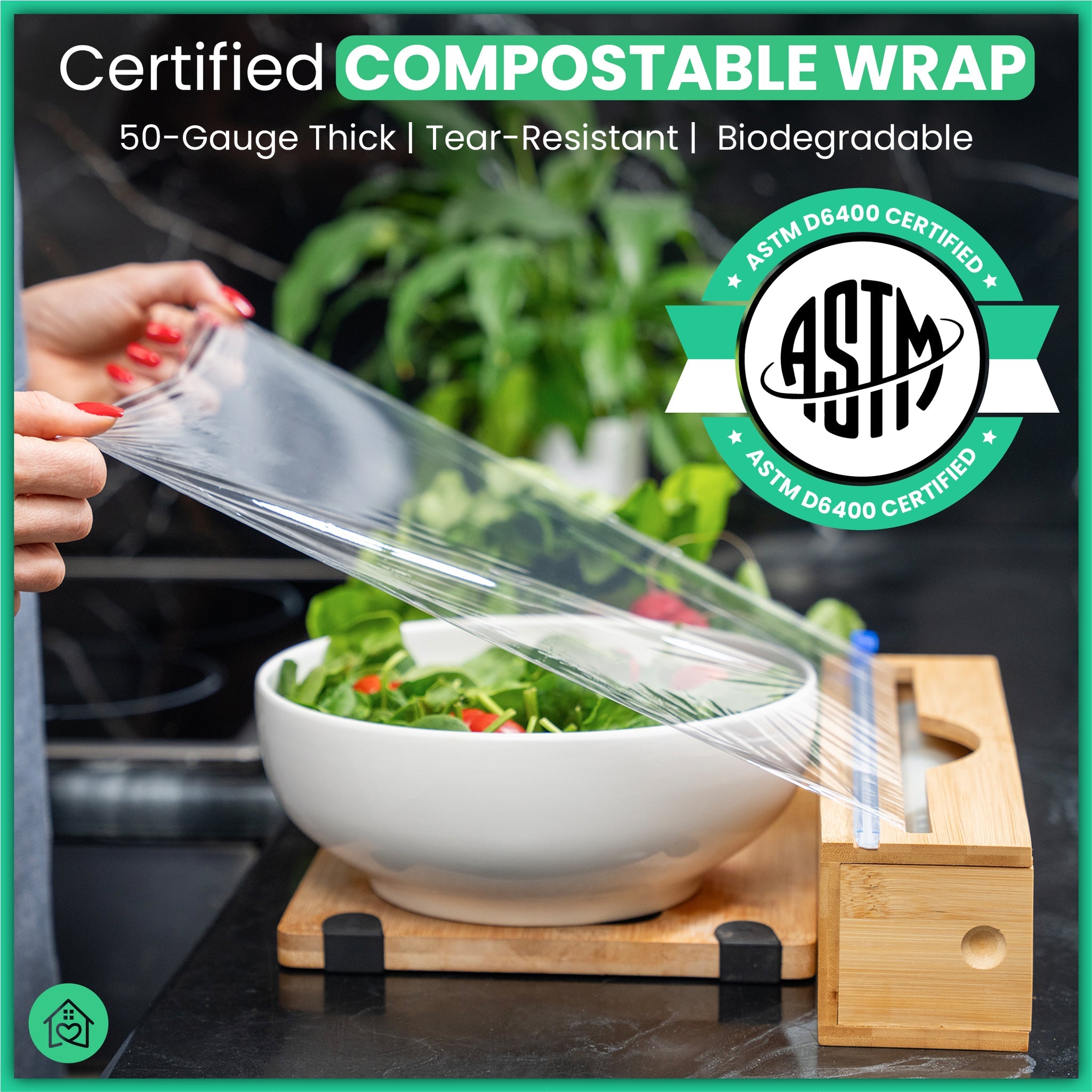 Bamboo Compostable Plastic Wrap Starter Set