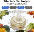 Cordless Fruit & Vegetable Cleaner with Titanium Electrolysis & Deep Vortex Wash