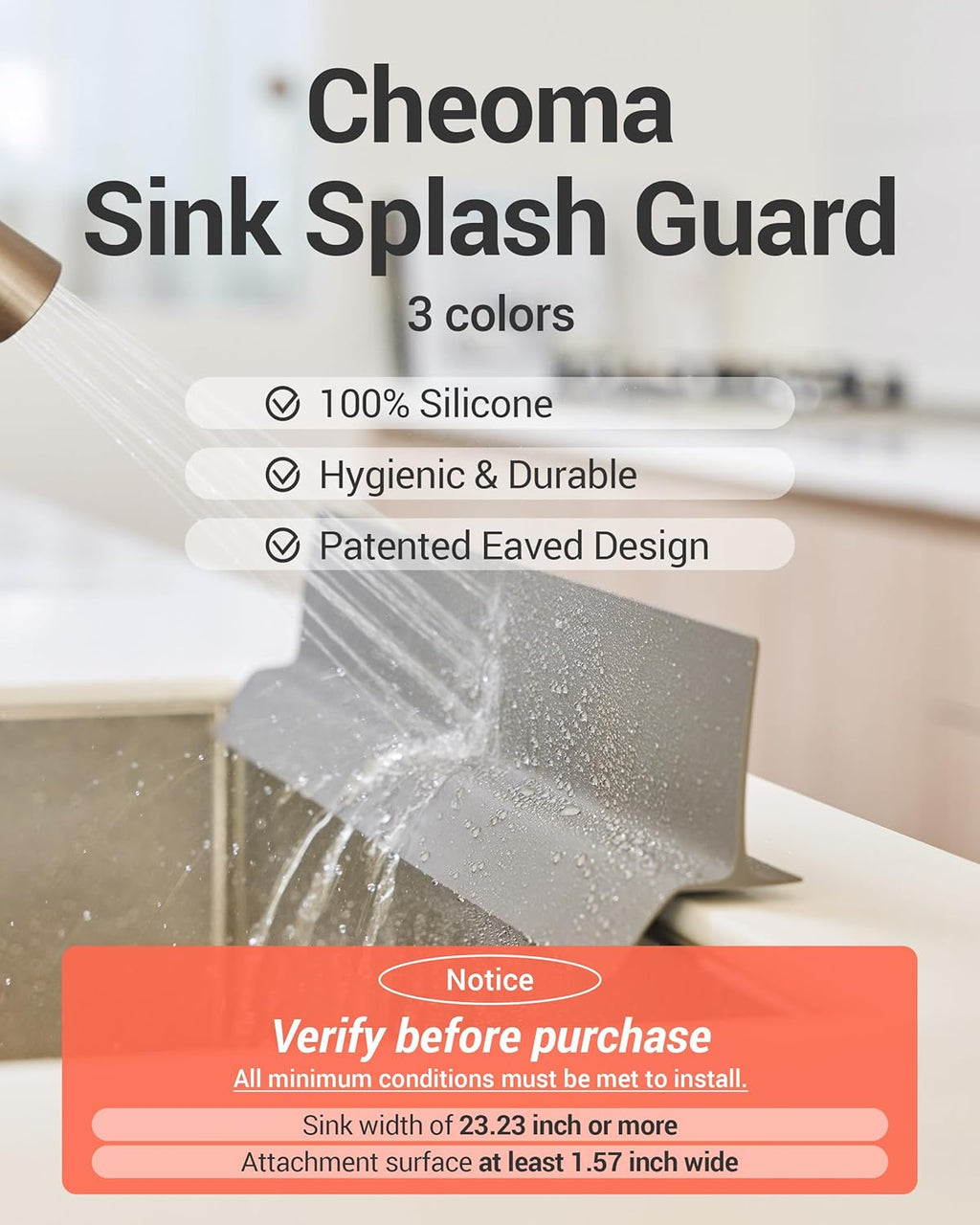 Kitchen Counter Splash Barrier