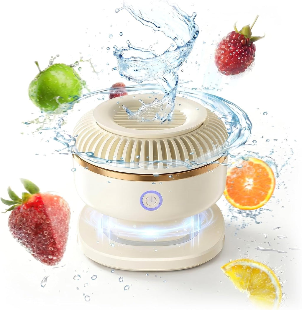 Cordless Fruit & Vegetable Cleaner with Titanium Electrolysis & Deep Vortex Wash