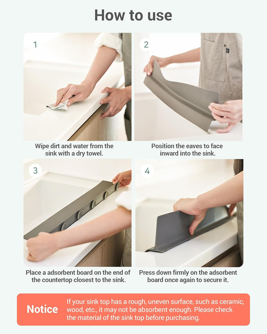 Kitchen Counter Splash Barrier