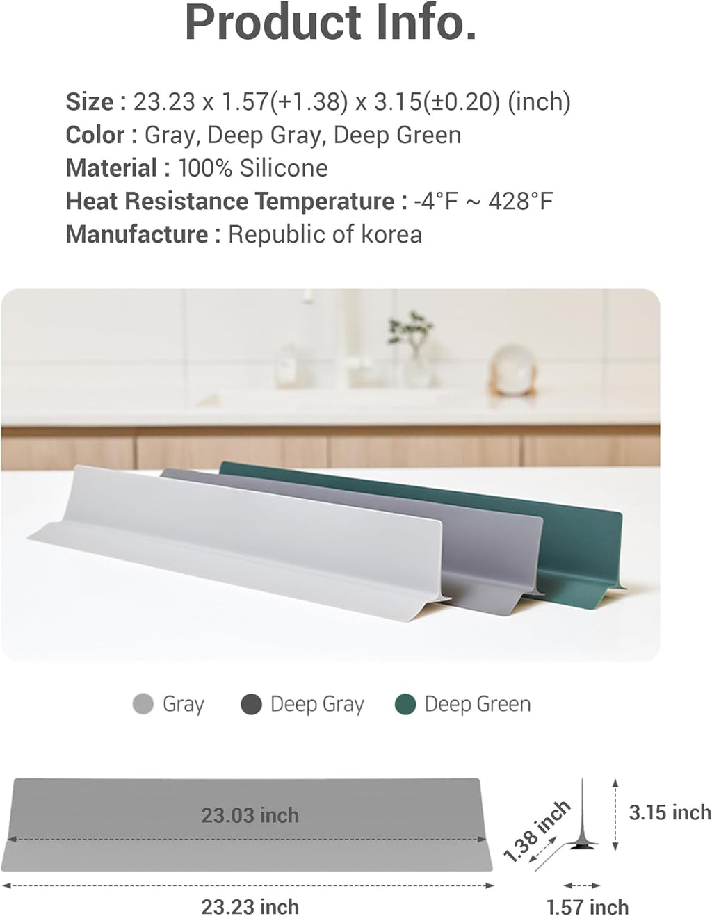 Kitchen Counter Splash Barrier