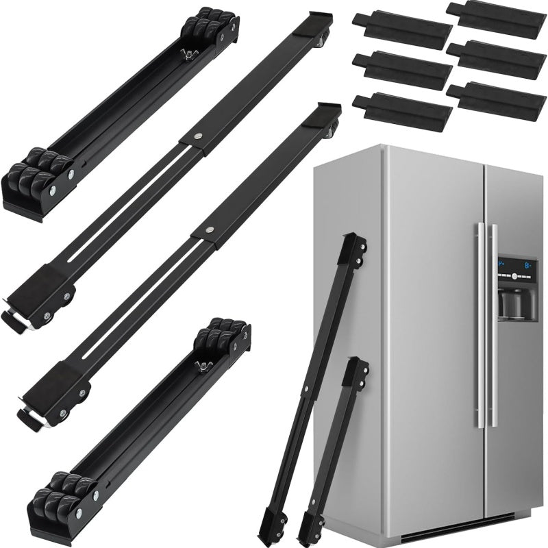 Heavy-Duty Adjustable Appliance Roller Base with Locking Wheels – Supports Up to 660 lbs