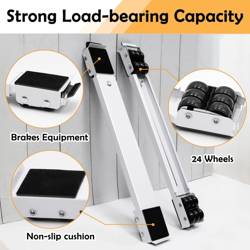 Heavy-Duty Adjustable Appliance Roller Base with Locking Wheels – Supports Up to 660 lbs