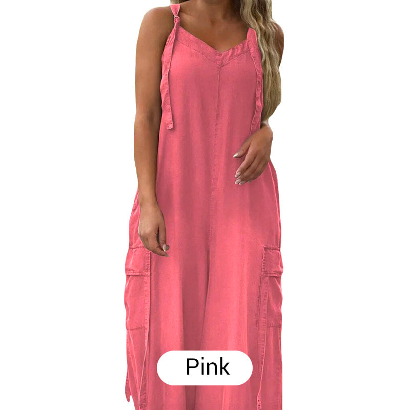 💕Limited Sale 50% OFF💕Women's Loose Wide-Leg Jumpsuit with Pockets