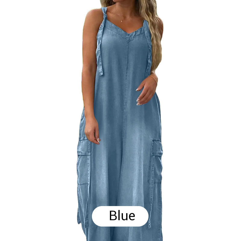 💕Limited Sale 50% OFF💕Women's Loose Wide-Leg Jumpsuit with Pockets