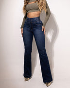 👖49% OFF NOW!💃 Women's Stretch Flare Jeans – High Waist. Body-Hugging Fit & Retro Style ✨