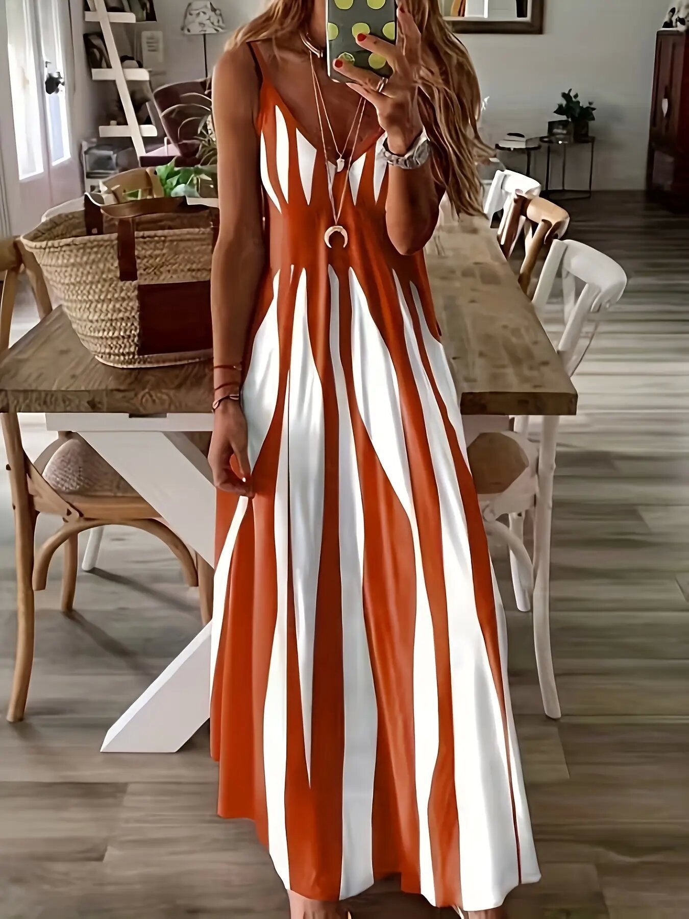 🔥Limited TimePromotion 49% OFF-LUNE Printed Maxi Cami Dress