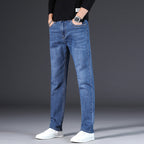 📢📢40% OFF !! ⏰Men's Elastic High Waist Straight Leg Jeans – Stretch Cotton. Breathable. Classic Fit ✨
