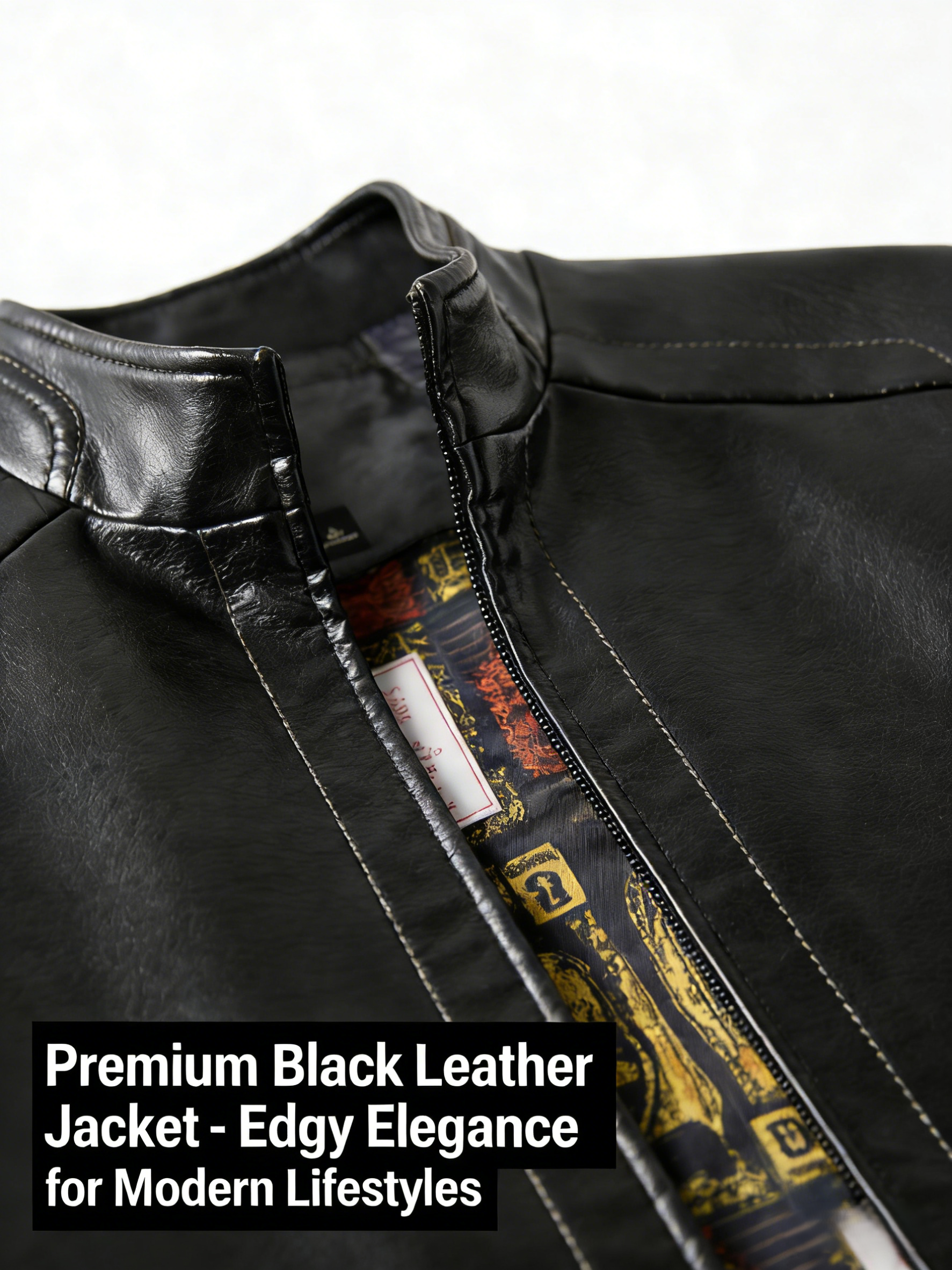 🧥40% OFF NOW! ❄️ Men's Warm Plush Lining Leather Jacket - Windproof & Stylish. Perfect for Cold Weather Outings ✨