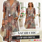 💥Women's Vivid Printed V-Neck Midi Dress