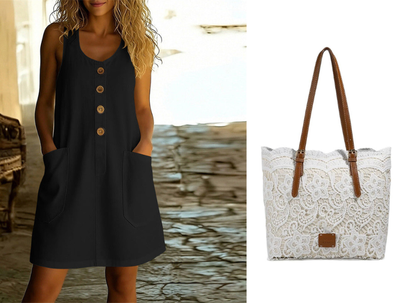 🌸Women's Solid Color U-Neck Sleeveless Cotton Linen Dress - Lightweight. Breezy & Ridiculously Comfy 💛