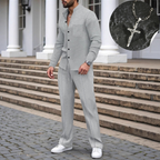 ⏳Time-Limited Special⏰Men's Casual Waffle Shirt Pants 2-Piece Set