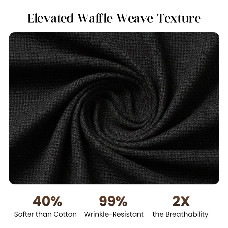 ⏳Time-Limited Special⏰Men's Casual Waffle Shirt Pants 2-Piece Set