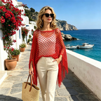 🏆 Last Day Special Price £9.99! 💐Summer Metallic Crochet Cover-Up – Lightweight. Flowy & Effortlessly Stylish summer outfit