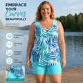 🏖️ 50% OFF! ✨ Sporty Two-Piece Bathing Suit – Criss-Cross Neck. Boy Shorts. Quick-Dry 🏄‍♀️