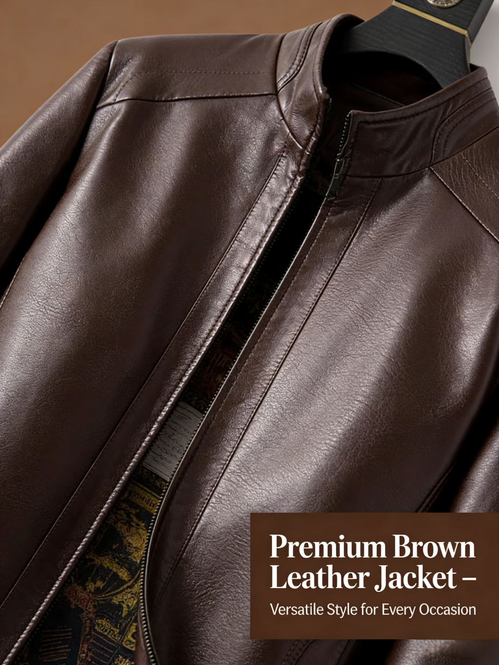 🧥40% OFF NOW! ❄️ Men's Warm Plush Lining Leather Jacket - Windproof & Stylish. Perfect for Cold Weather Outings ✨