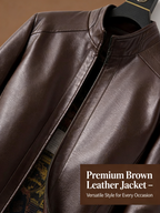 🧥40% OFF NOW! ❄️ Men's Warm Plush Lining Leather Jacket - Windproof & Stylish. Perfect for Cold Weather Outings ✨