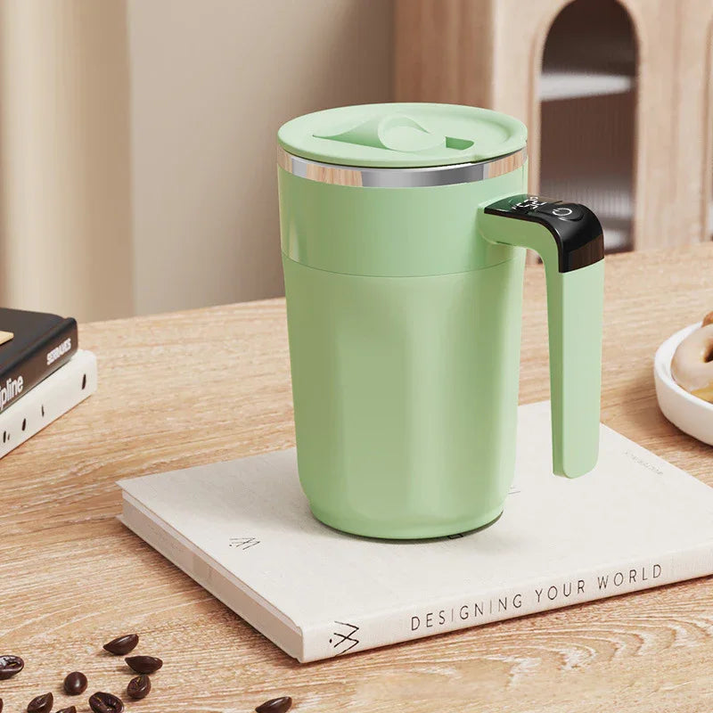 ☕Rechargeable Automatic Magnetic Stirring Coffee Mug Set with Digital Display