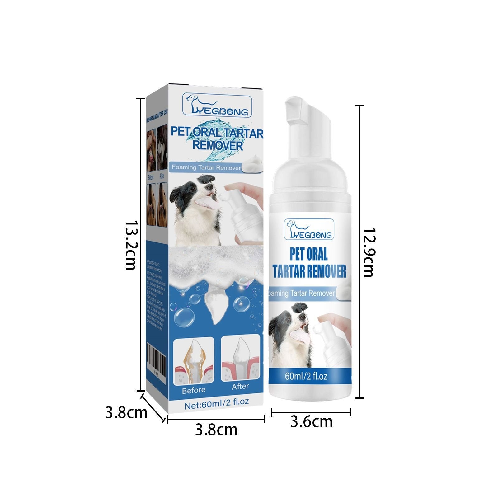 🐶Foam for removing tartar from pet teeth – Fresh breath & healthy teeth. no brushing required!🦷