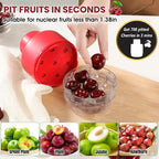 7-in-1 Cherry & Olive Pitter Tool - Portable Fruit Seed Remover for Fresh Cherry Dishes