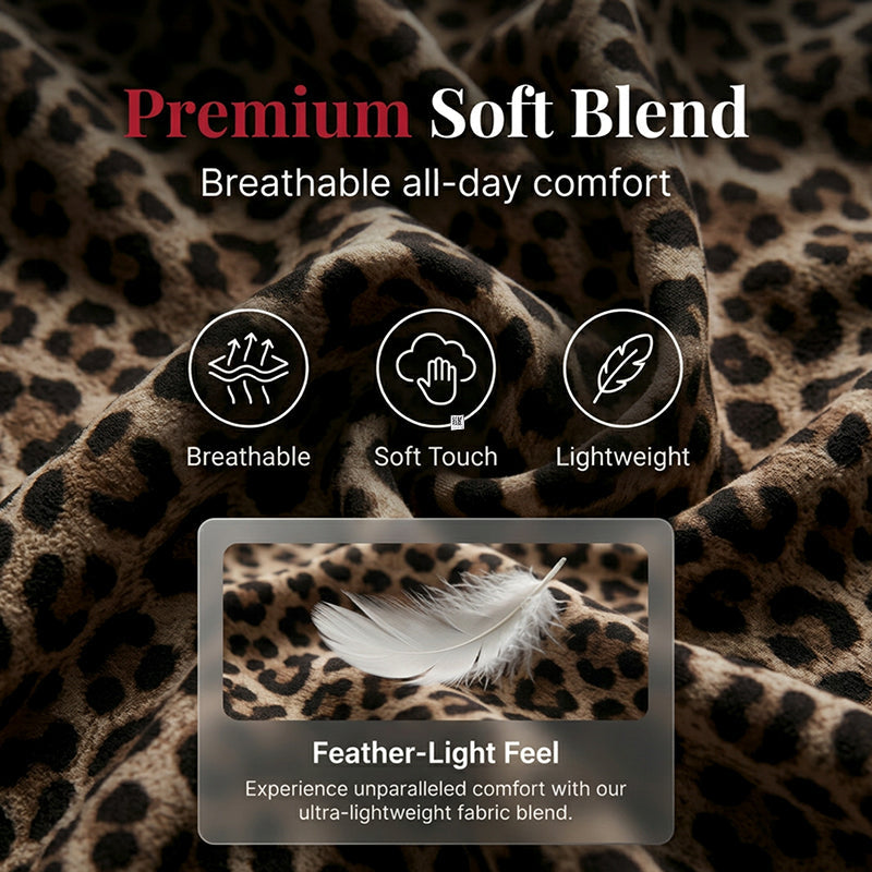 👗New arrival 40% OFF!🥰Women's V-Neck Leopard Print Dress