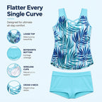 🏖️ 50% OFF! ✨ Sporty Two-Piece Bathing Suit – Criss-Cross Neck. Boy Shorts. Quick-Dry 🏄‍♀️