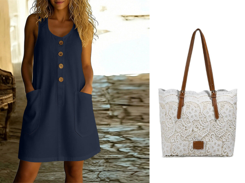 🌸Women's Solid Color U-Neck Sleeveless Cotton Linen Dress - Lightweight. Breezy & Ridiculously Comfy 💛