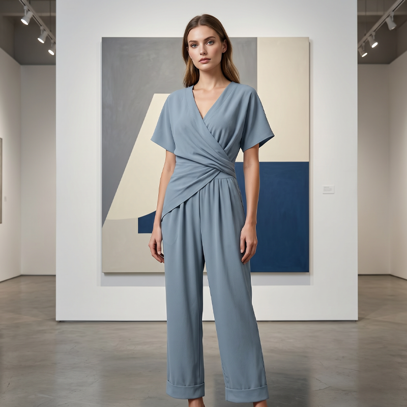 💃 Elegant Solid Color Two-Piece Set - instantly creates a feminine silhouette!