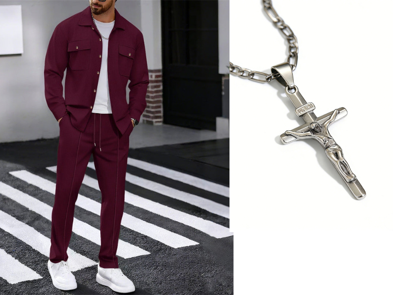 🔥 Men's Waffle Button-Up Jacket & Trousers Set – Breathable Waffle Knit. Relaxed Fit & Effortless Casual Style 👕👖