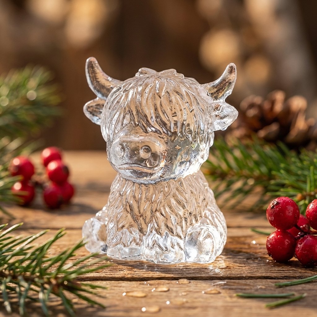 🐮 Mini Highland Cow Ice Cube Mold – Cute 3D Ice Cubes for Drinks, Parties & Gifts