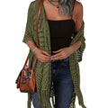🔥This Week's Special Price:£15.99!!😍Women's Oversized Knit Cardigan – Lightweight Crochet Tassel Kimono for Spring & Summer 🌸