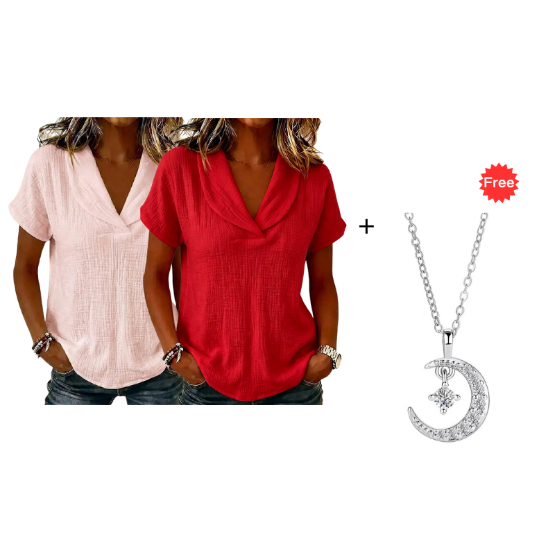 ⌛50% off on the last day-Women's Loose Fit Summer Knit Tee
