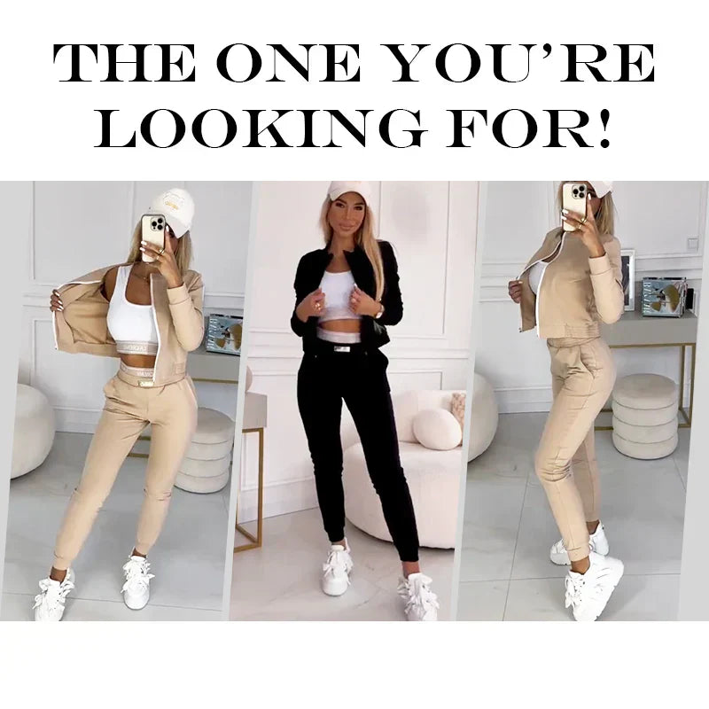🎉New Year's Hot Sales - 70% OFF😍Women's 3-Piece Zip-Up Tracksuits