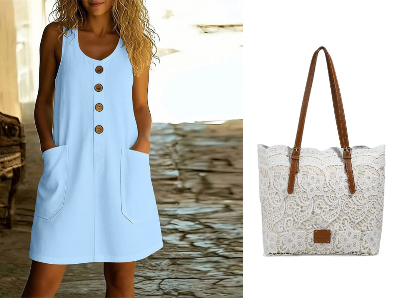 🌸Women's Solid Color U-Neck Sleeveless Cotton Linen Dress - Lightweight. Breezy & Ridiculously Comfy 💛