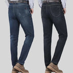 📢📢40% OFF !! ⏰Men's Elastic High Waist Straight Leg Jeans – Stretch Cotton. Breathable. Classic Fit ✨
