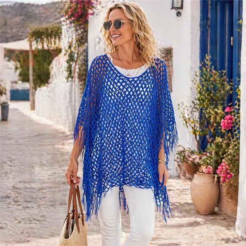 🏆 Last Day Special Price £9.99! 💐Summer Metallic Crochet Cover-Up – Lightweight. Flowy & Effortlessly Stylish summer outfit