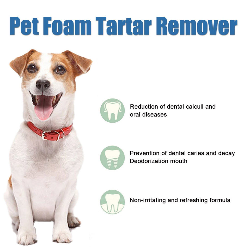 🐶Foam for removing tartar from pet teeth – Fresh breath & healthy teeth. no brushing required!🦷