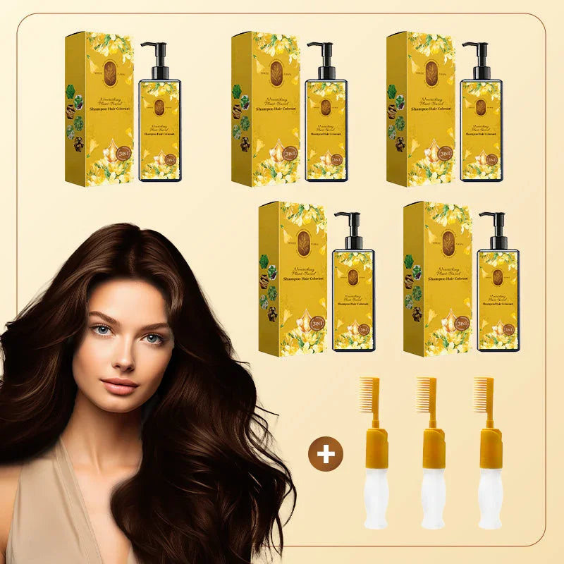 🔥 2025 Hot Sale 🔥Nourishing Plant-Based Hair Color🎁Free Gift brush!