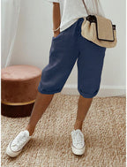 Women's Casual Cotton Linen Capris
