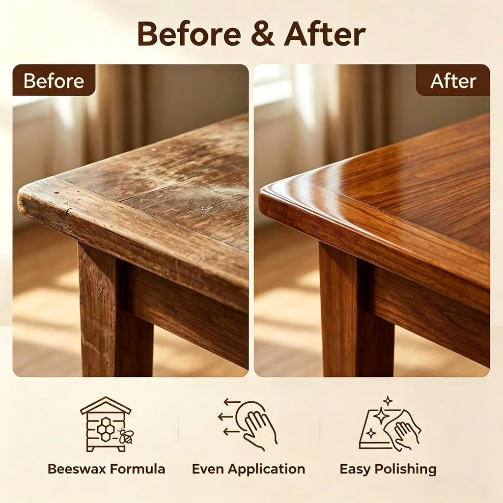 Multi-purpose wood furniture care paste
