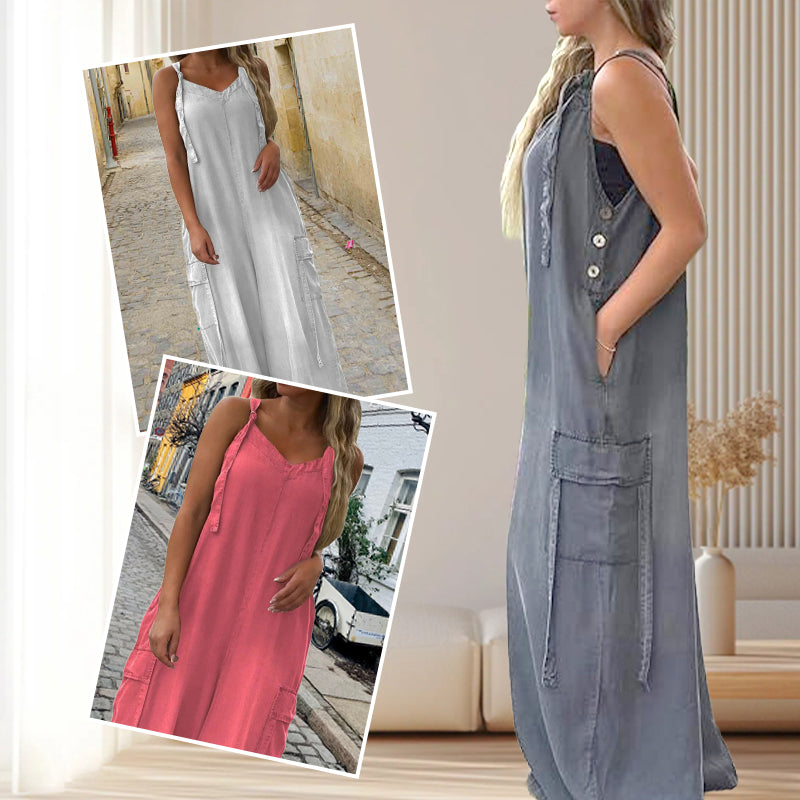💕Limited Sale 50% OFF💕Women's Loose Wide-Leg Jumpsuit with Pockets
