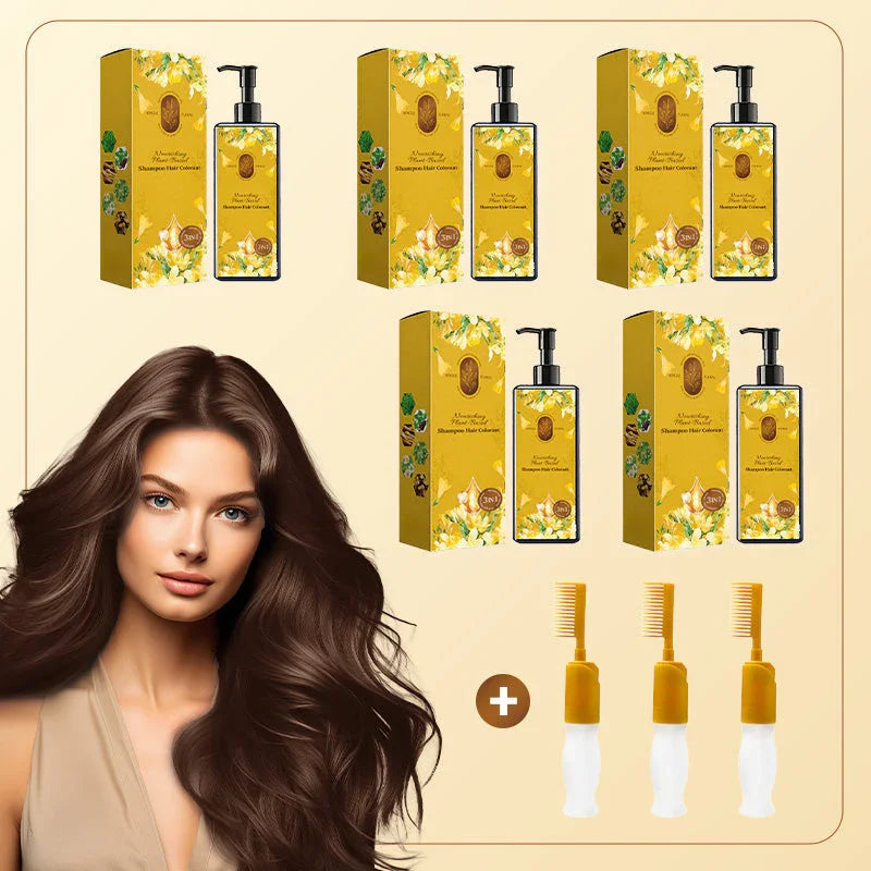 🔥 2025 Hot Sale 🔥Nourishing Plant-Based Hair Color🎁Free Gift brush!
