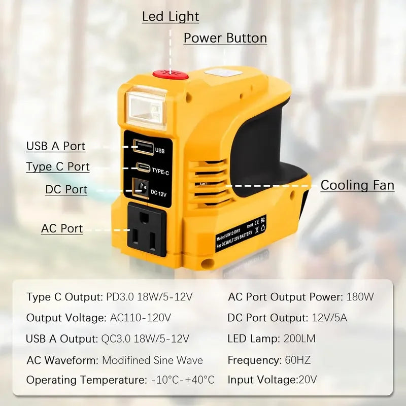 ⚡Compact DC to AC Inverter - Suitable For Cars. Motorhomes. Outdoor ( Free Shipping )