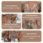 💥Women's Vivid Printed V-Neck Midi Dress