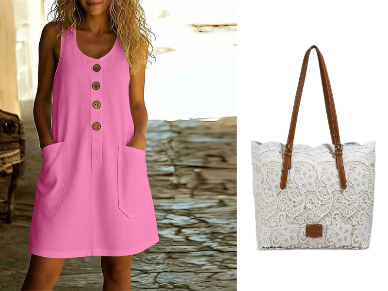 🌸Women's Solid Color U-Neck Sleeveless Cotton Linen Dress - Lightweight. Breezy & Ridiculously Comfy 💛