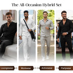 ⏳Time-Limited Special⏰Men's Casual Waffle Shirt Pants 2-Piece Set