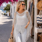 🏆 Last Day Special Price £9.99! 💐Summer Metallic Crochet Cover-Up – Lightweight. Flowy & Effortlessly Stylish summer outfit